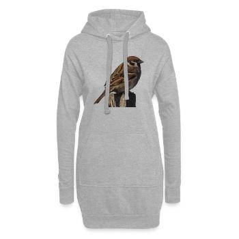 spatz - Hoodie-Kleid - Grau meliert - Vorne