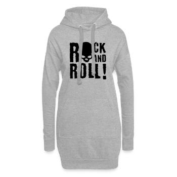 rock_and_roll_c_1c - Hoodie-Kleid - Grau meliert - Vorne