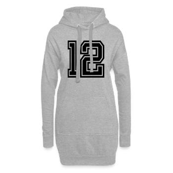 12 - Hoodie-Kleid - Grau meliert - Vorne