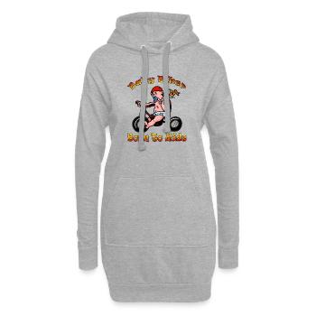 Baby Biker - Sweat-shirt à capuche long Femme - gris chiné - Devant