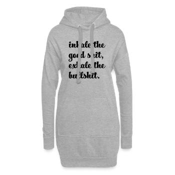 Yoga Breath Hipster - Hoodie-Kleid - Grau meliert - Vorne