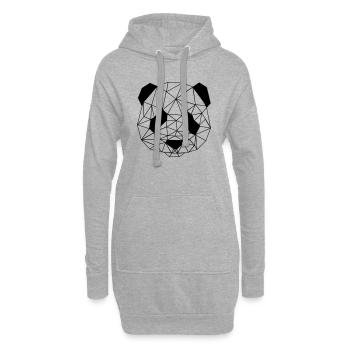 Panda - Sweat-shirt à capuche long Femme - gris chiné - Devant