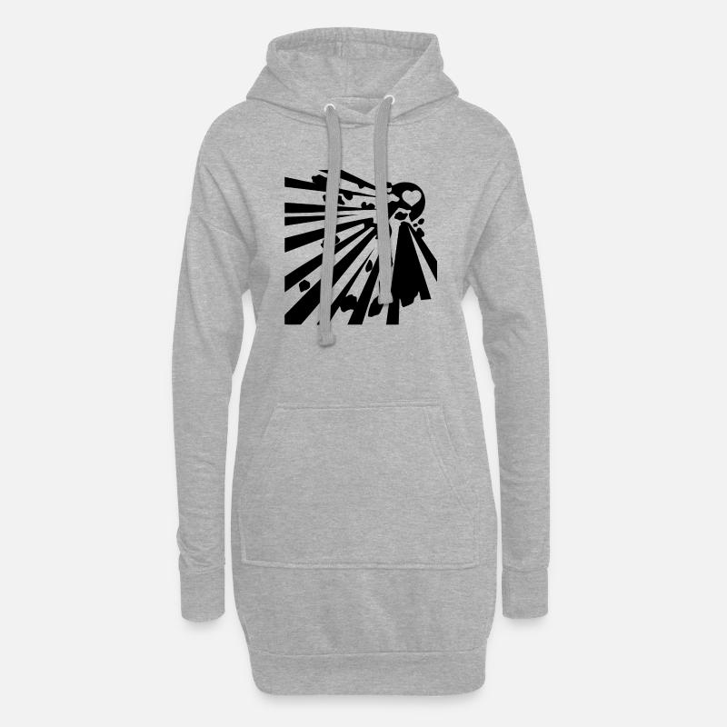 explosiver blak - Hoodie-Kleid - Grau meliert