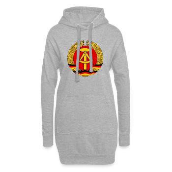 DDR-Logo - Hoodie-Kleid - Grau meliert - Vorne