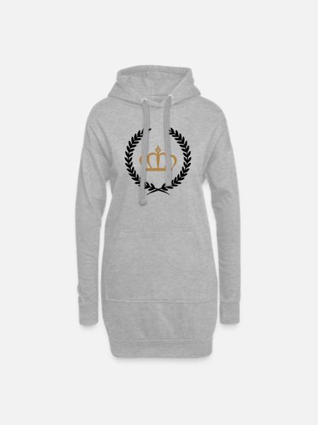 krone - Hoodie-Kleid - Grau meliert