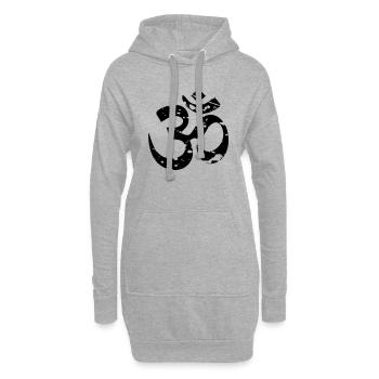 OM - Hoodie-Kleid - Grau meliert - Vorne