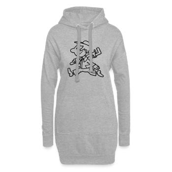 vl083a_worker_1c - Hoodie-Kleid - Grau meliert - Vorne