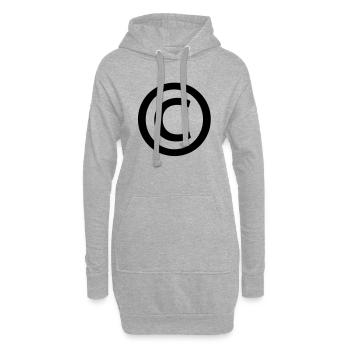 Copyright - Hoodie-Kleid - Grau meliert - Vorne