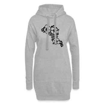 flower - Hoodie-Kleid - Grau meliert - Vorne