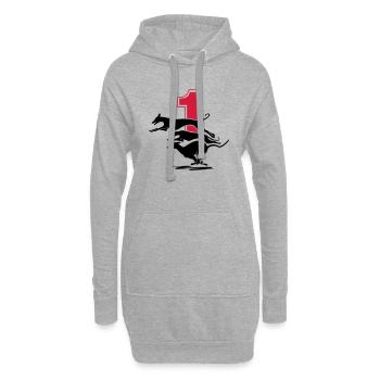 NR. 1 - Hoodie-Kleid - Grau meliert - Vorne