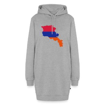 Armenien - Hoodie-Kleid - Grau meliert - Vorne