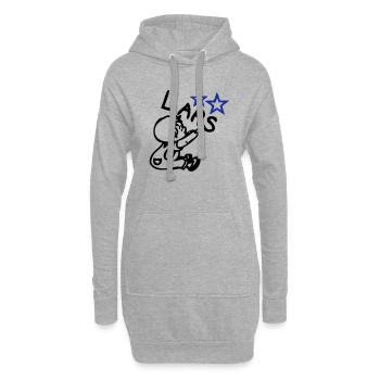 1naam_lars_1 - Sweat-shirt à capuche long Femme - gris chiné - Devant