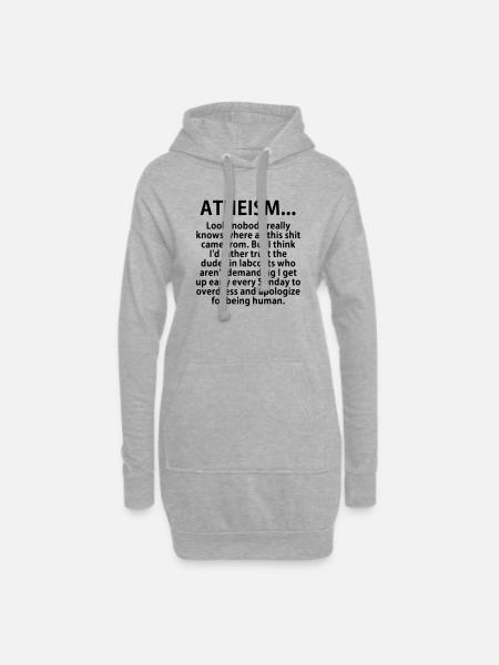 Atheism - Hoodie Dress - heather grey
