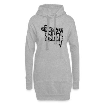 born to ski 22 - Sweat-shirt à capuche long Femme - gris chiné - Devant