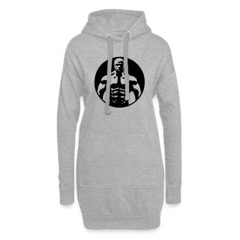 Bodybuilding Squad Logo - Hoodie-Kleid - Grau meliert - Vorne