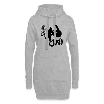 judo - Hoodie-Kleid - Grau meliert - Vorne