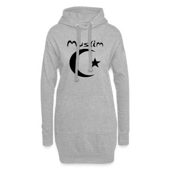 muslim - Hoodie-Kleid - Grau meliert - Vorne