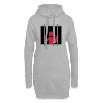 Captive Man - Hoodie-Kleid - Grau meliert - Vorne