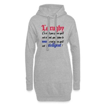 intelligent - Sweat-shirt à capuche long Femme - gris chiné - Devant