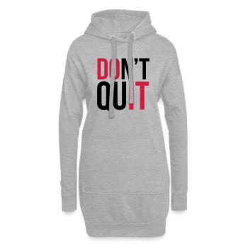 Don't Quit - Hoodie-Kleid - Grau meliert - Vorne
