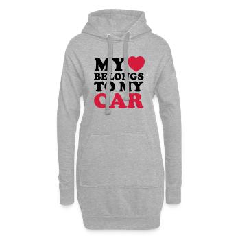 MHBTM car - Sweat-shirt à capuche long Femme - gris chiné - Devant