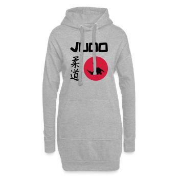 Judo - Hoodie-Kleid - Grau meliert - Vorne
