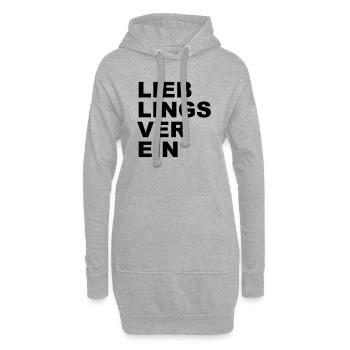 Llieblingsverein - Verein - Hoodie-Kleid - Grau meliert - Vorne