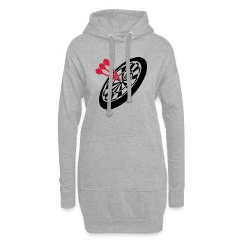 Dart Sport - Sweat-shirt à capuche long Femme - gris chiné - Devant
