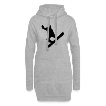 snowboard - Hoodie-Kleid - Grau meliert - Vorne