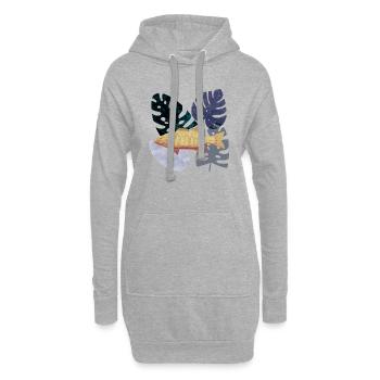 Tropen Fisch - Hoodie-Kleid - Grau meliert - Vorne