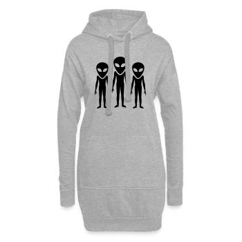Alien - Sweat-shirt à capuche long Femme - gris chiné - Devant