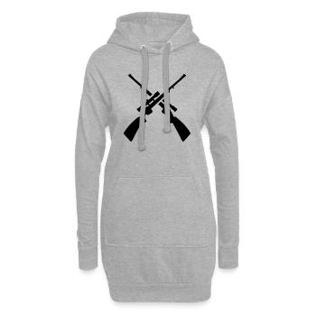 Gewehr - Hoodie-Kleid - Grau meliert - Vorne