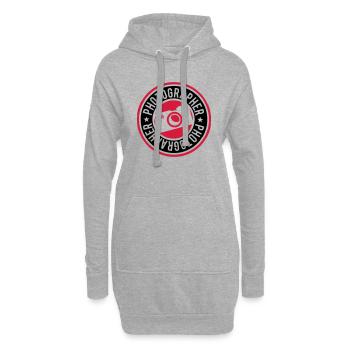 Timbre Conception photographe - Sweat-shirt à capuche long Femme - gris chiné - Devant