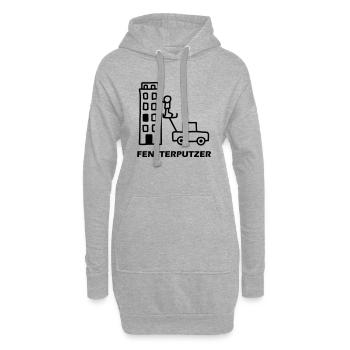 Fensterputzer - Gebäudereinigung - Hoodie-Kleid - Grau meliert - Vorne