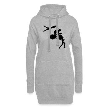 triathlon cyclisme velo marathon natation - Sweat-shirt à capuche long Femme - gris chiné - Devant