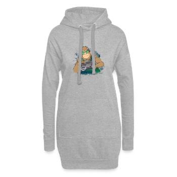 Gorilla Jungle Hiphop - Hoodie-Kleid - Grau meliert - Vorne