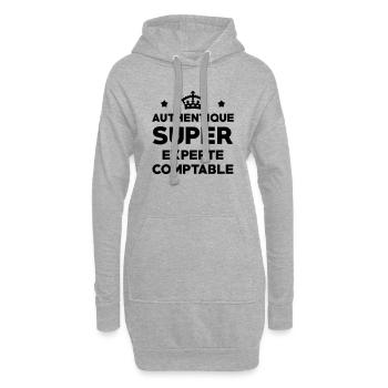 Expert Comptable / Comptabilité / Comptable / - Sweat-shirt à capuche long Femme - gris chiné - Devant