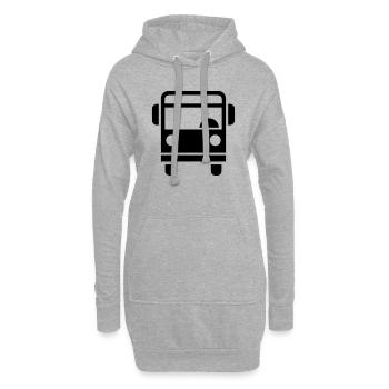 Bus - Hoodie-Kleid - Grau meliert - Vorne