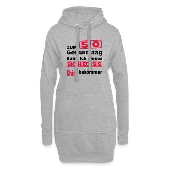 Geburstag Alter 50 Scheiss Shirt Birthday Geschenk - Hoodie-Kleid - Grau meliert - Vorne