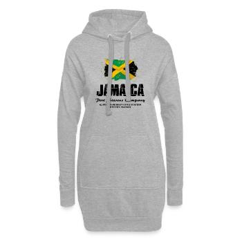 Jamaica Flag Logo - Hoodie-Kleid - Grau meliert - Vorne