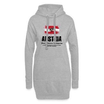 Austria Flag Logo - Hoodie-Kleid - Grau meliert - Vorne