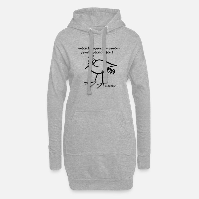 Möwe - Hoodie-Kleid - Grau meliert