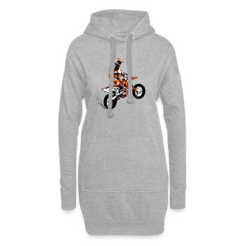 Supermoto Racer - Supermotard - Sweat-shirt à capuche long Femme - gris chiné - Devant