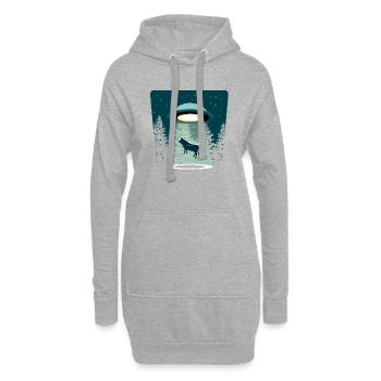Beware Ufo - Hoodie-Kleid - Grau meliert - Vorne