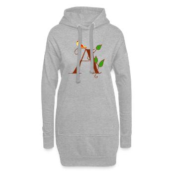 kanarienvogel a - Hoodie-Kleid - Grau meliert - Vorne