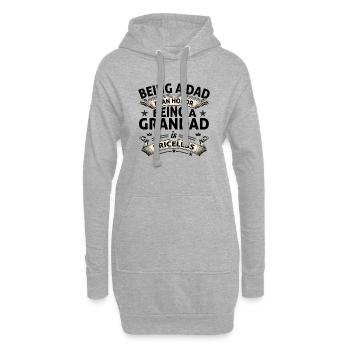 BEING A GRANDAD - Hoodie Dress - heather grey - Front