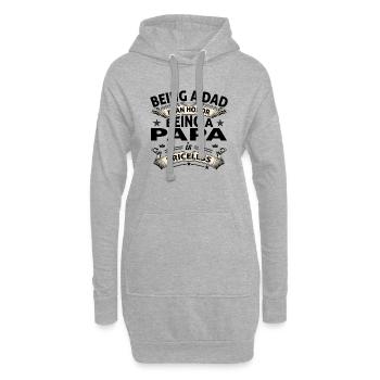 BEING A PAPA - Hoodie Dress - heather grey - Front