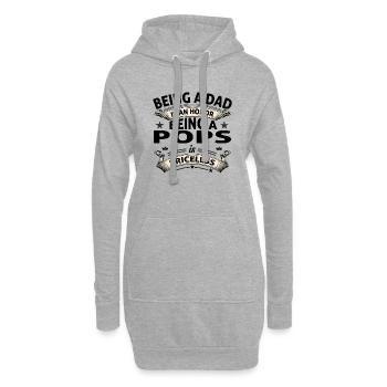 BEING A POPS - Hoodie Dress - heather grey - Front