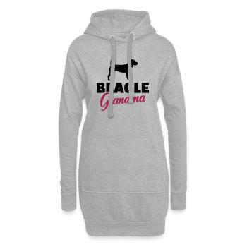 Beagle - Hoodie-Kleid - Grau meliert - Vorne