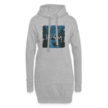 Hamburg - Hoodie-Kleid - Grau meliert - Vorne